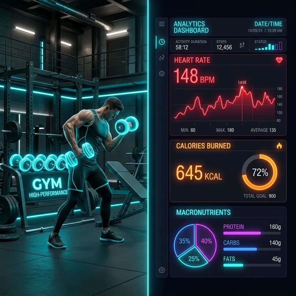 The 5 Best Fitbod Alternatives in 2026 comparison hero graphic showing 3D fitness telemetry